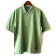 画像1: 【NEWFUNK】HALF ZIP LINEN SHIRT (Light Green) (1)