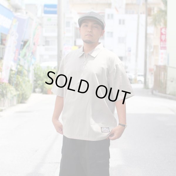 画像8: 【NEWFUNK】HALF ZIP LINEN SHIRT (Beige Gray) (8)