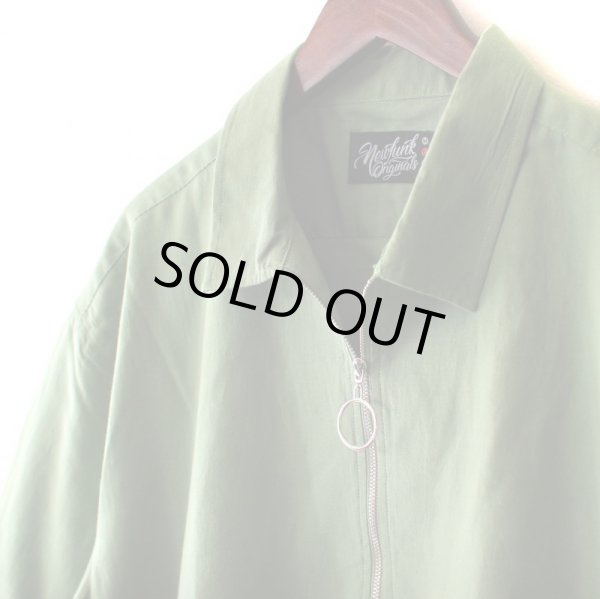 画像4: 【NEWFUNK】HALF ZIP LINEN SHIRT (Light Green) (4)
