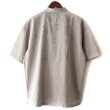 画像2: 【NEWFUNK】HALF ZIP LINEN SHIRT (Beige Gray) (2)