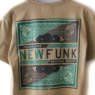 画像2: 【NEWFUNK】PAISLEY BANDANA TEE (Sand Khaki)