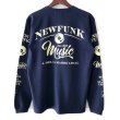 画像1: 【NEWFUNK】MUSIC ALL DAY LONG SLEEVE SHIRT (Navy) (1)