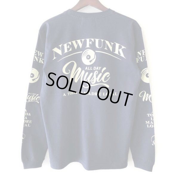 画像1: 【NEWFUNK】MUSIC ALL DAY LONG SLEEVE SHIRT (Navy) (1)