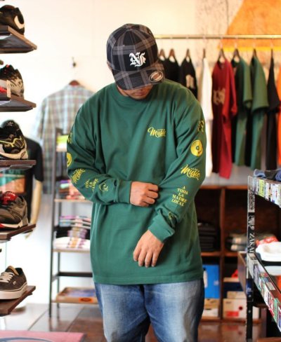 画像1: 【NEWFUNK】MUSIC ALL DAY LONG SLEEVE SHIRT (Ivy Green)