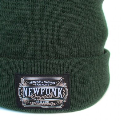 画像1: 【NEWFUNK】AMKZTAG KNIT CAP (IVY GREEN)