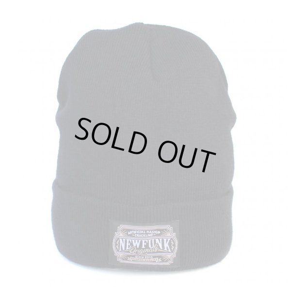 画像2: 【NEWFUNK】AMKZTAG KNIT CAP (BLACK) (2)