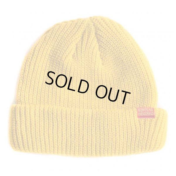 画像1: 【NEWFUNK】SHORT KNIT CAP (YELLOW) (1)