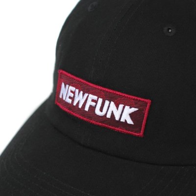 画像1: 【NEWFUNK】BOX LOGO 6 PANEL CAP (BK/RD)