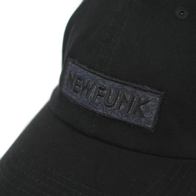 画像1: 【NEWFUNK】BOX LOGO 6 PANEL CAP (BK/BK)