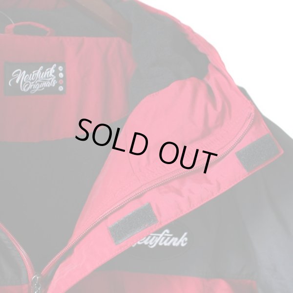 画像8: 【NEWFUNK】 MOUNTAIN JACKET - FLEECE IN (BK/RD) (8)
