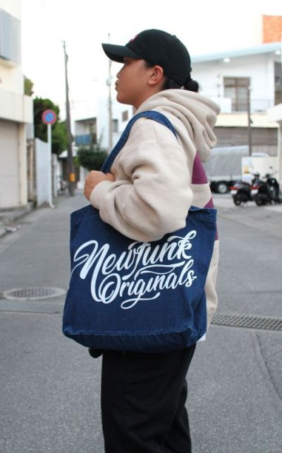 画像1: 【NEWFUNK】DENIM TOTE BAG (Indigo)