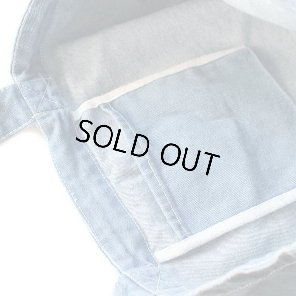 画像4: 【NEWFUNK】DENIM TOTE BAG (LIGHT BULE) (4)