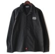 画像1: 【NEWFUNK】AMKZTAG OPEN COLLAR LONG SLEEVE SHIRT (Black) (1)