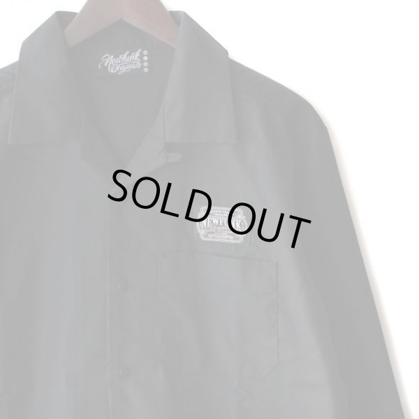 画像3: 【NEWFUNK】AMKZTAG OPEN COLLAR LONG SLEEVE SHIRT (Black) (3)