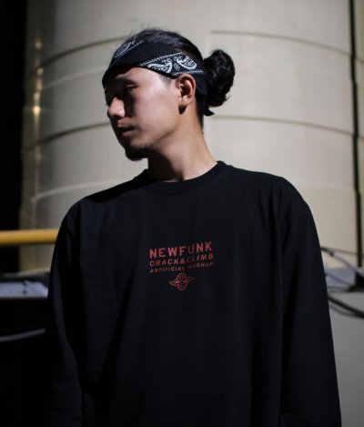 画像1: 【NEWFUNK】PAISLEY BANDANA LONG SLEEVE SHIRT (BLACK)