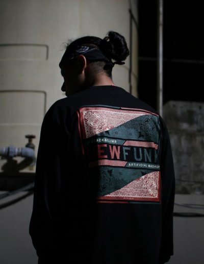 画像2: 【NEWFUNK】PAISLEY BANDANA LONG SLEEVE SHIRT (BLACK)