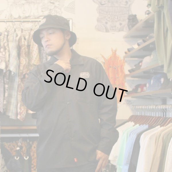 画像8: 【NEWFUNK】AMKZTAG OPEN COLLAR LONG SLEEVE SHIRT (Black) (8)