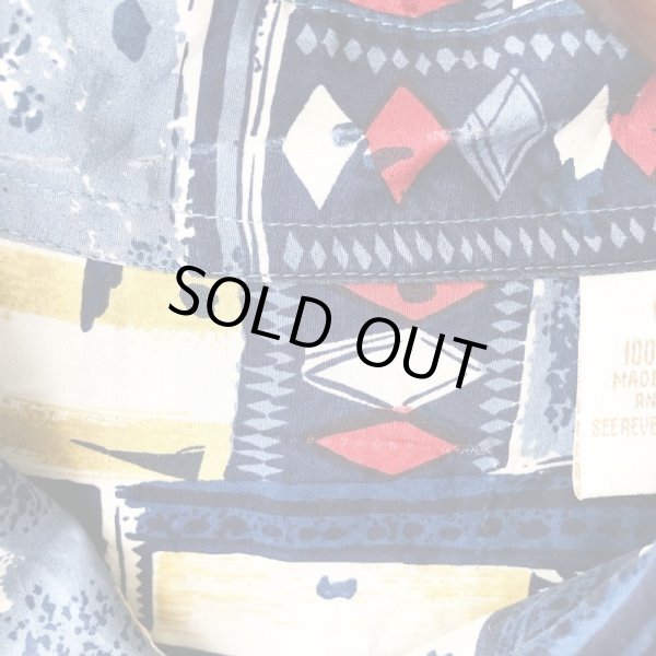 画像4: [キズ有り] Pattern Shirt / Blue Br / size: XL (4)