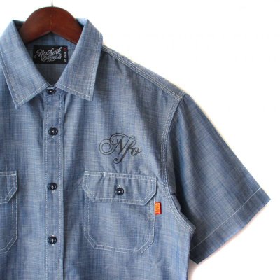 画像1: 【NEWFUNK】Script Chambray Work Shirt