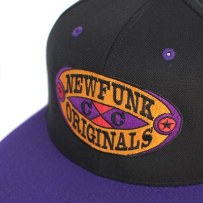 画像1: 【NEWFUNK】CROSS SNAPBACK CAP (Purple)