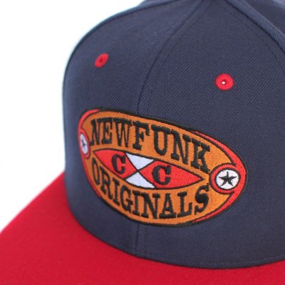 画像1: 【NEWFUNK】CROSS SNAPBACK CAP (Red)