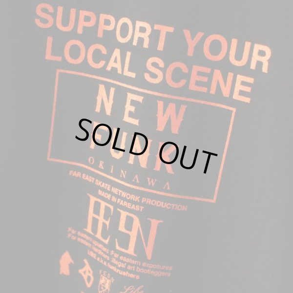 画像5: 【LIBE BRAND × NEWFUNK】UPSIDEDOWN BIG LOGO LONG SLEEVE SHIRT (Bk/Orange) (5)