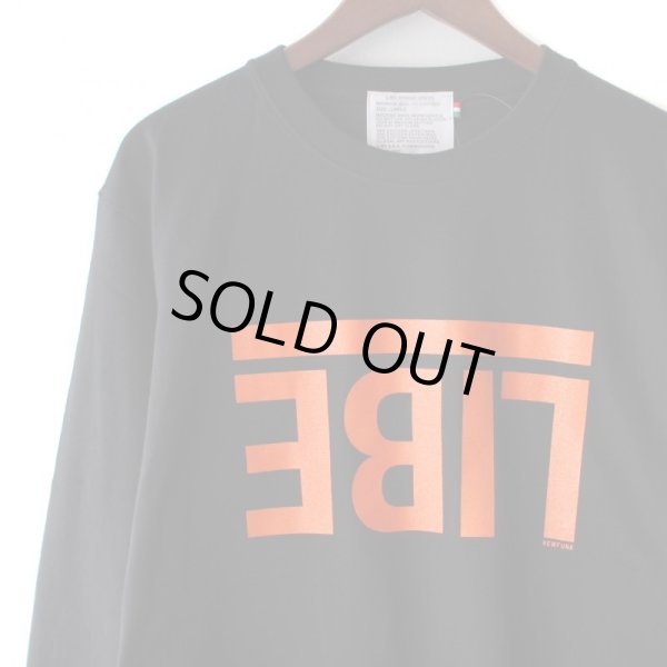 画像3: 【LIBE BRAND × NEWFUNK】UPSIDEDOWN BIG LOGO LONG SLEEVE SHIRT (Bk/Orange) (3)