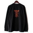 画像2: 【LIBE BRAND × NEWFUNK】UPSIDEDOWN BIG LOGO LONG SLEEVE SHIRT (Bk/Orange) (2)