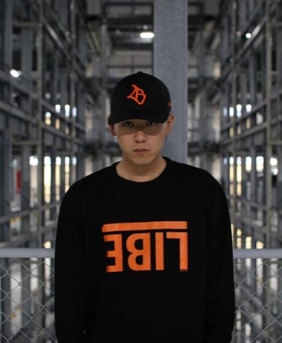 画像3: 【LIBE BRAND × NEWFUNK】UPSIDEDOWN BIG LOGO LONG SLEEVE SHIRT (Bk/Orange)