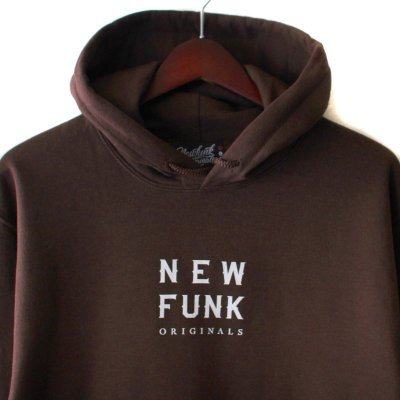 画像1: 【NEWFUNK】LOGO HOODIE (Dark Brown)