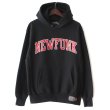 画像1: 【NEWFUNK】COLLEGE LOGO HOODIE (Black) (1)