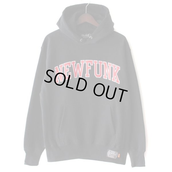 画像1: 【NEWFUNK】COLLEGE LOGO HOODIE (Black) (1)