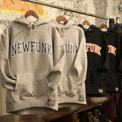 画像2: 【NEWFUNK】COLLEGE LOGO HOODIE (Gray)