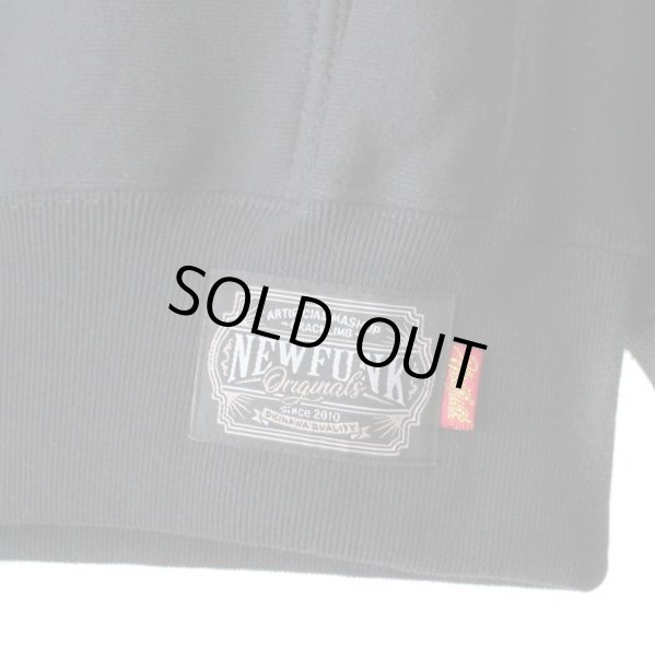 画像3: 【NEWFUNK】COLLEGE LOGO HOODIE (Black) (3)