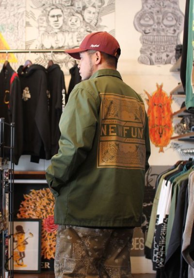 画像2: 【NEWFUNK】PAISLEY BANDANA COACH JACKET (Mad Khaki)