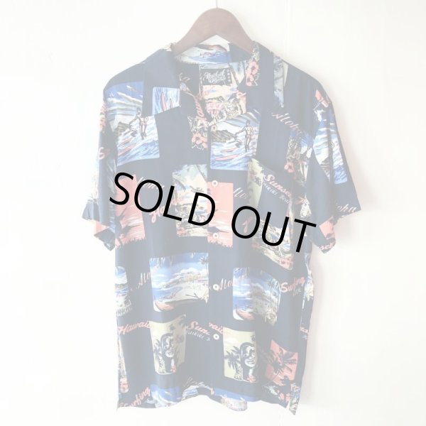 画像2: Pattern Shirt / Black Photo / size: XL (2)