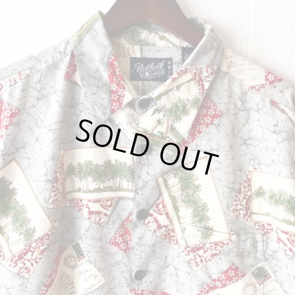 画像1: Pattern Shirt / Letter / size: XL (1)