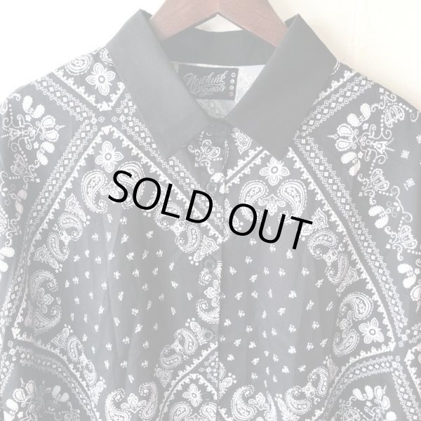 画像1: Pattern Shirt / Black paiz / size: 2XL (1)