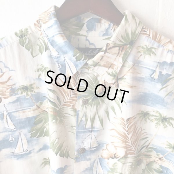 画像1: Pattern Shirt / yacht / size: XL (1)