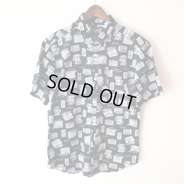 画像2: Pattern Shirt / typewriter / size: L (2)