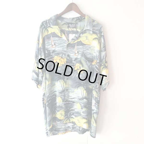 画像2: Pattern Shirt / yellow leaf / size: 2XL (2)