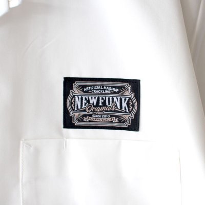 画像2: 【NEWFUNK】AMKZTAG OPEN COLLAR SHIRT (White)