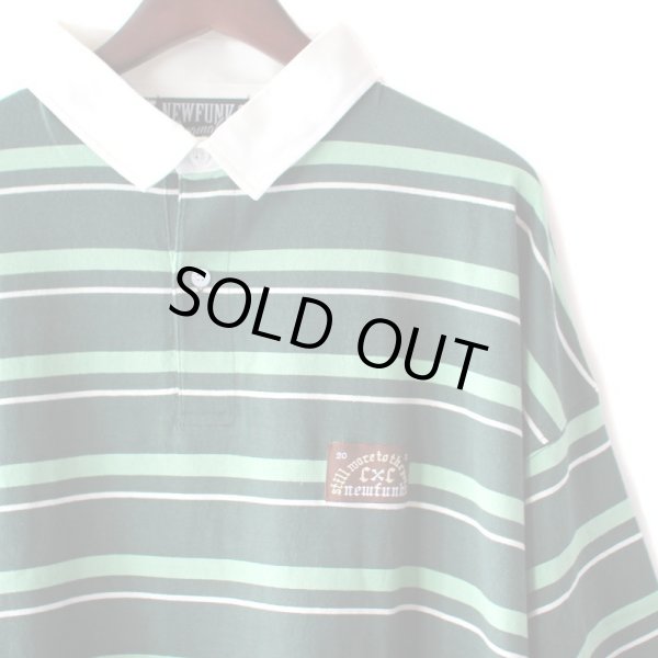 画像2: 【NEWFUNK】Border Rugby Shirt (Green) (2)