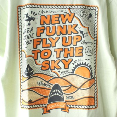 画像1: 【NEWFUNK】FLY UP TEE (Frost Green)