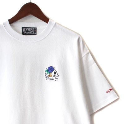 画像1: 【NEWFUNK】SKULL FLOWER TEE (White)