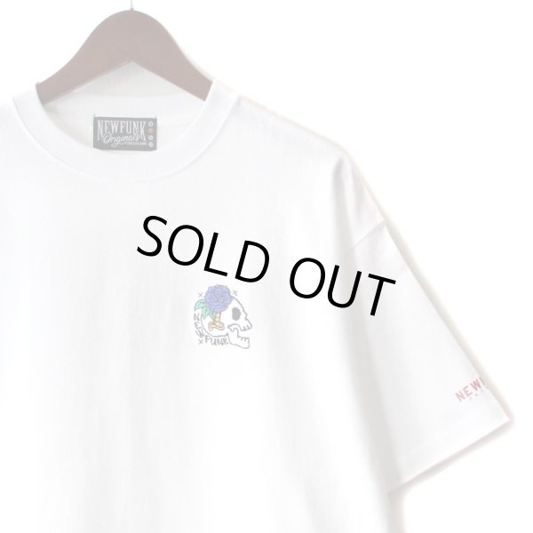 画像2: 【NEWFUNK】SKULL FLOWER TEE (White) (2)