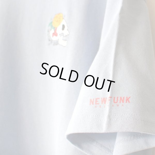 画像4: 【NEWFUNK】SKULL FLOWER TEE (Acid Blue) (4)