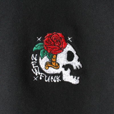 画像2: 【NEWFUNK】SKULL FLOWER TEE (Black)