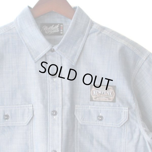 画像3: 【NEWFUNK】AMKZTAG Chambray Work Shirt (3)