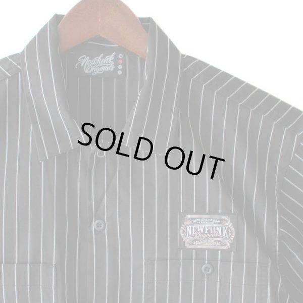 画像3: 【NEWFUNK】AMKZTAG STRIPE SHIRT (Black) (3)